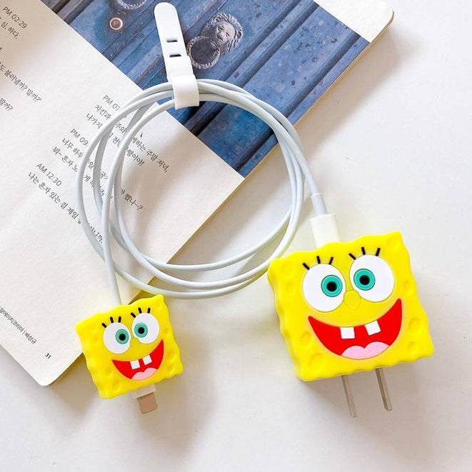 Funda Protectora Cargador iPhone 18/20W (2 piezas) - Bob Esponja