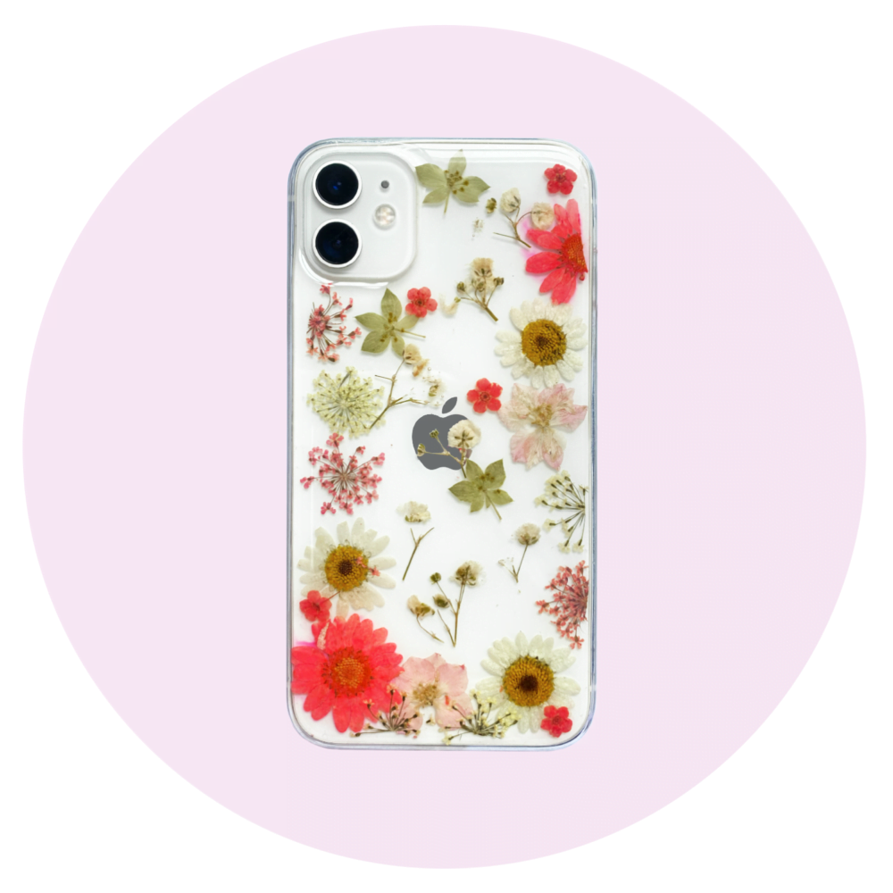 Case Flores preservadas fucsia / iPhone